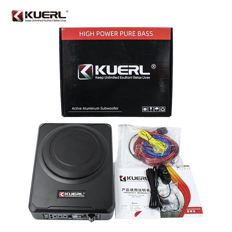 

Wholesale Super Bass Active Underseat Subwoofer 8 Inch 12V High Power 600W Flat Car Subwoofer
