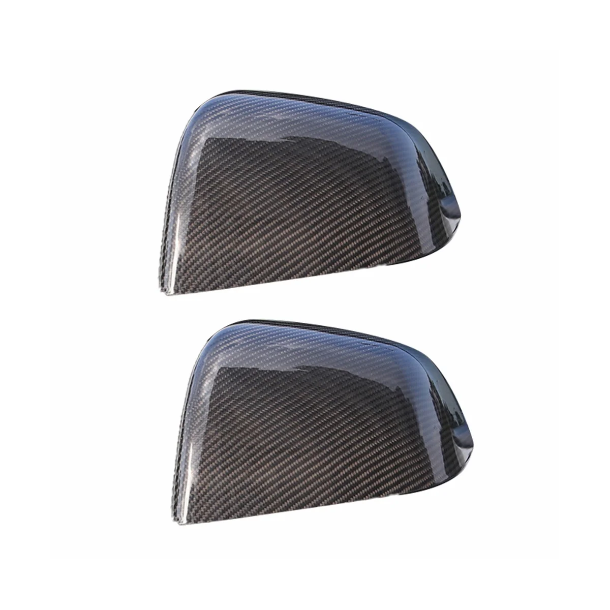

For Model3/Y Rearview Mirror Protection Case Blackened Carbon Brazed Dimensional Accessory Decorative Bright Black