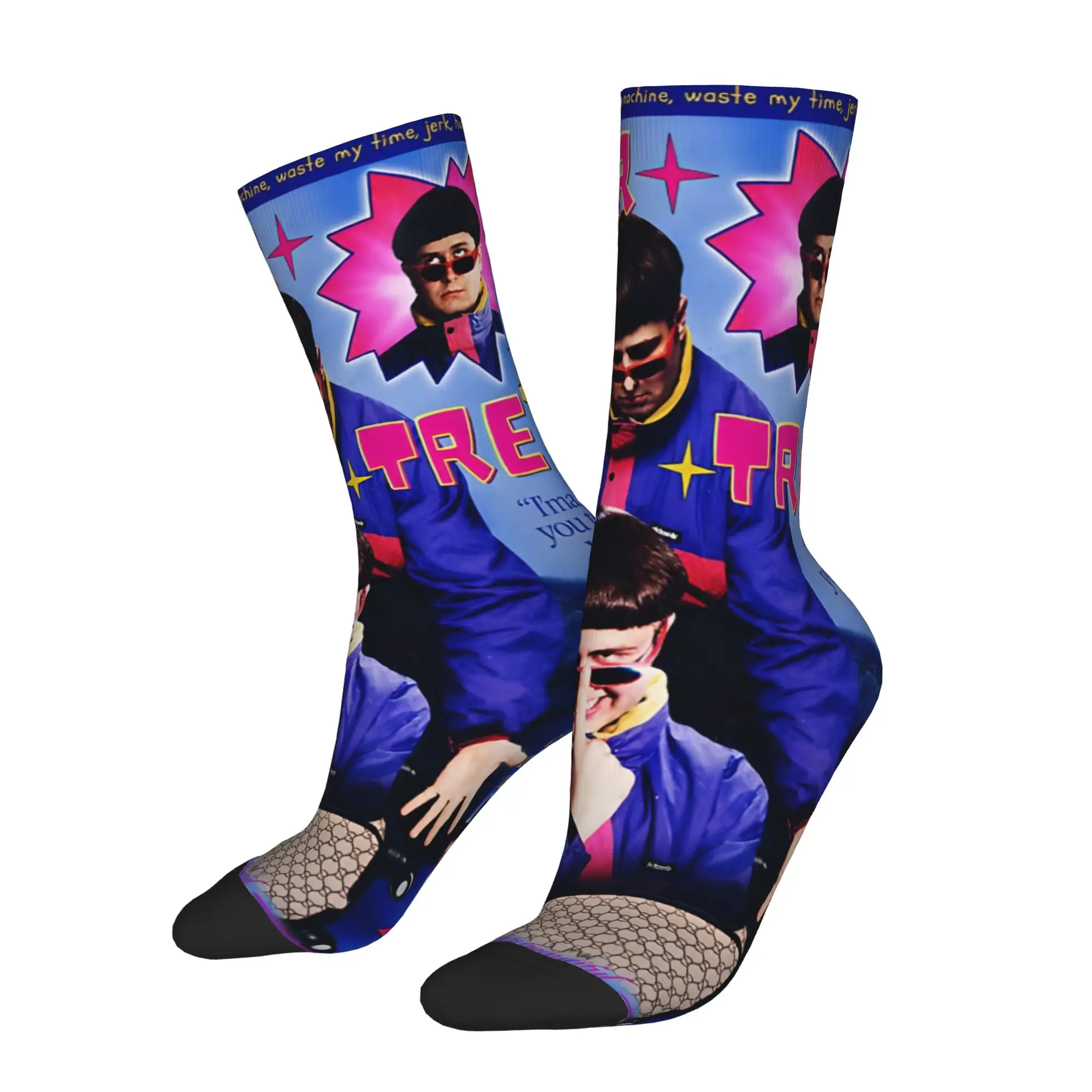 1 Pair Funny Happy Men's Sock Boy Icon Retro Harajuku Olivering Tree Hip Hop Novelty Seamless Sock