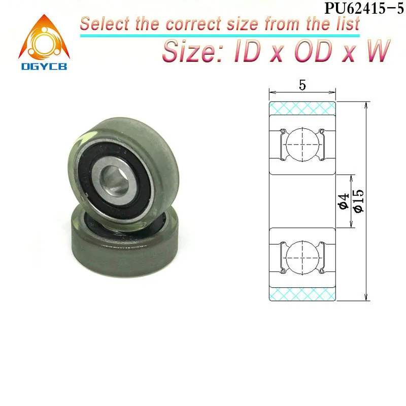 1 stks OD 10 mm PU Gecoate Rollen Met 693 Lager 3x10x4 mm PU69310-4 Polyurethaan Vormende Wielen PU693 Met rubber Bedekte Katrollen