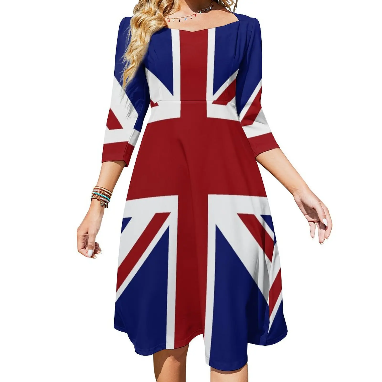 

UK flag Flare Dress prom dress 2024 cocktail dresses Woman fashion