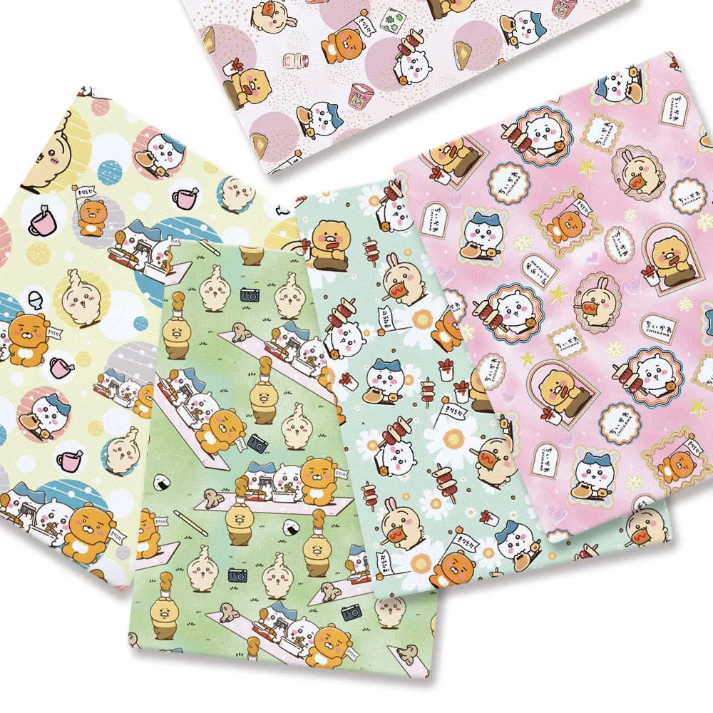 Polyester cotton Cartoon Fabric 140*50cm Handmade Sewing Patchwork Quilting Baby Dress Home Sheet Printed Fabric Sewing Kids