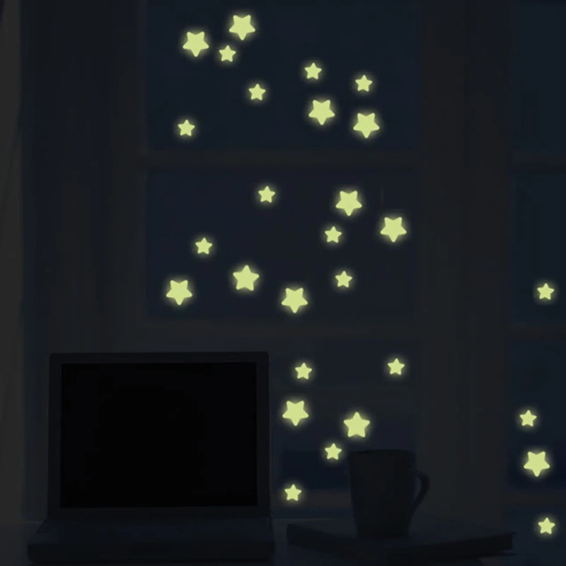 

Luminous Stars Stickers for Home Decorations Kids Bedroom Living Room Wall Window Fluorescent Decals Glow in the Dark Starry Sky