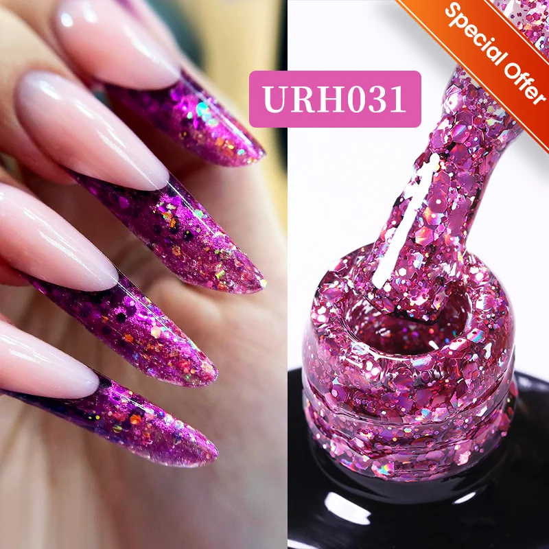 UR SUGAR ピンクパープルシリーズ ジェルネイルポリッシュ セミパーマネント ソリッドネイルジェル バーニッシュ ソークオフ UVジェル ベース トップコート ネイル用