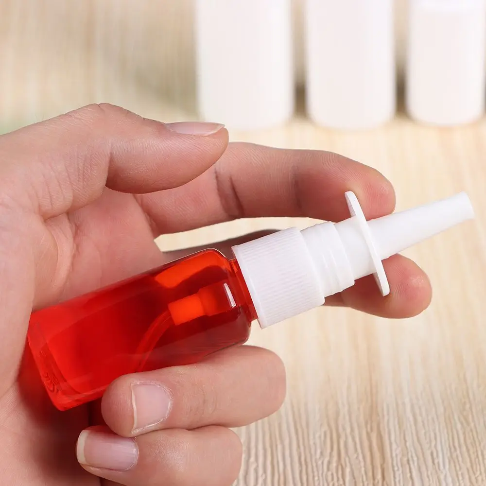 5/10/20/30/50ml Home Mist Plastic Pump Refillable Container Spray Bottle Nose Dropper Bottles Empty Nasal Sprayer