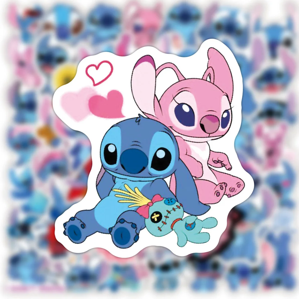 10/30/50pcs Disney Anime Cartoon Stitch Stickers Decals Waterproof Decorative Luggage Stationery Laptop Kawaii Sticker for Kids