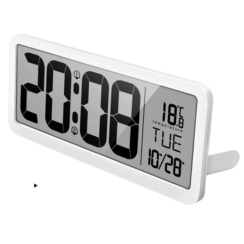 14 Inch Large Screen LCD Wall Clock TEMP Week Table Clock Multi-Function 24H Electronic Alarm Clock