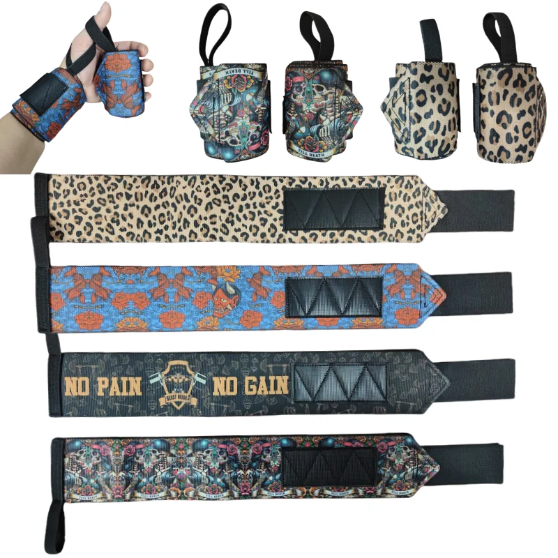 

Wrist Wraps for Weightlifting with Personalized Patterns, Gym Wrist Straps for Weightlifting Wrist Support for Strength Training
