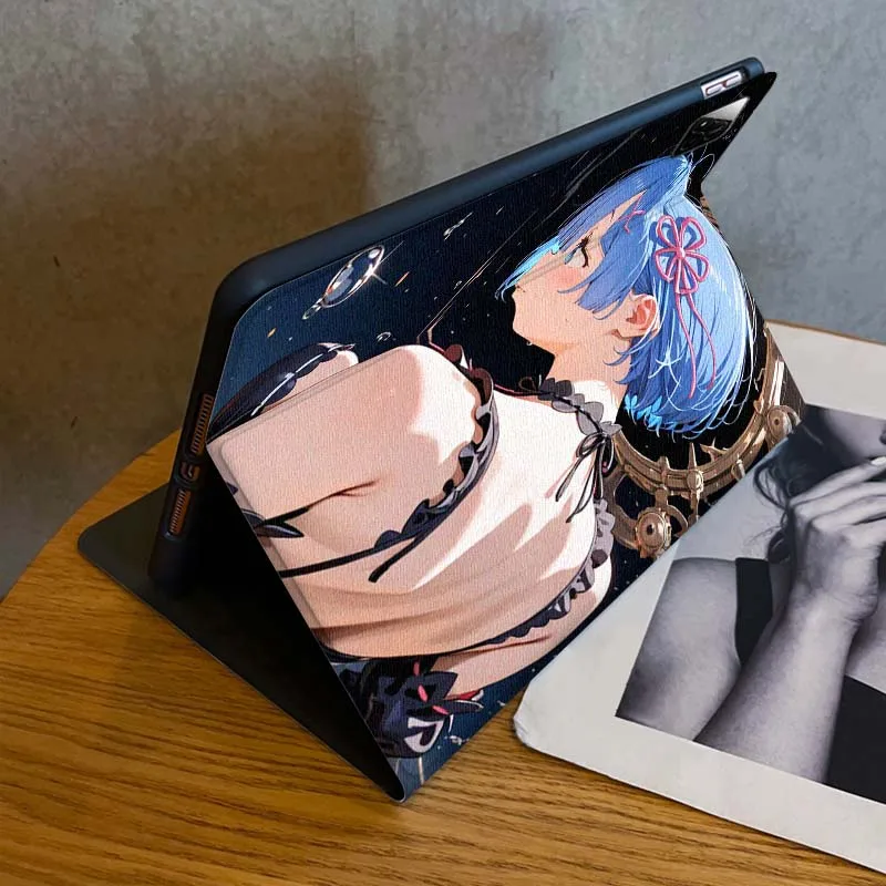 Rem Anime Beautiful Fashion For Xiaomi Redmi Mi Pad 4 5 6 6s 7 7s SE Pro 2 11 Plus Max 12.4 11 11.2 12.5 8.7 inch Tablet Case view 3