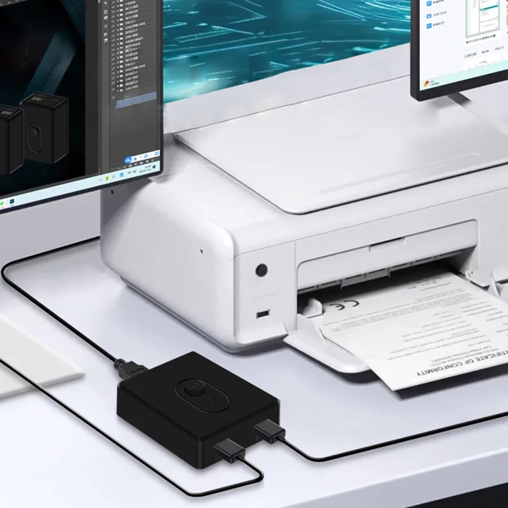 Selettore interruttore USB 3.0 Selettore interruttore KVM 5Gbps USB 3.0 BI-Direction Switch Splitter Stampante Tastiera Mouse Condivisione Nuovo