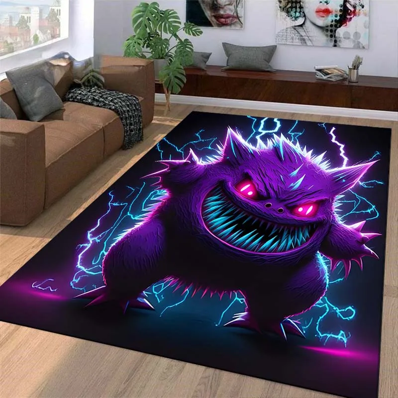 Poke Mon Gengar Area Rug Cute Carpet for Living Room Kids Bedroom Sofa Doormat Kitchen Home Decor,Non-slip Floor Mat Gift Miniso