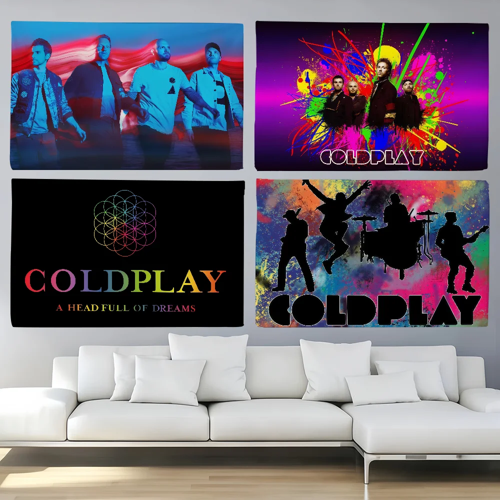 Band C-COLDPLAY Flagge zur Dekoration, für Picknick im Freien, zum Aufhängen, für Zuhause, Camping, Party, Banner