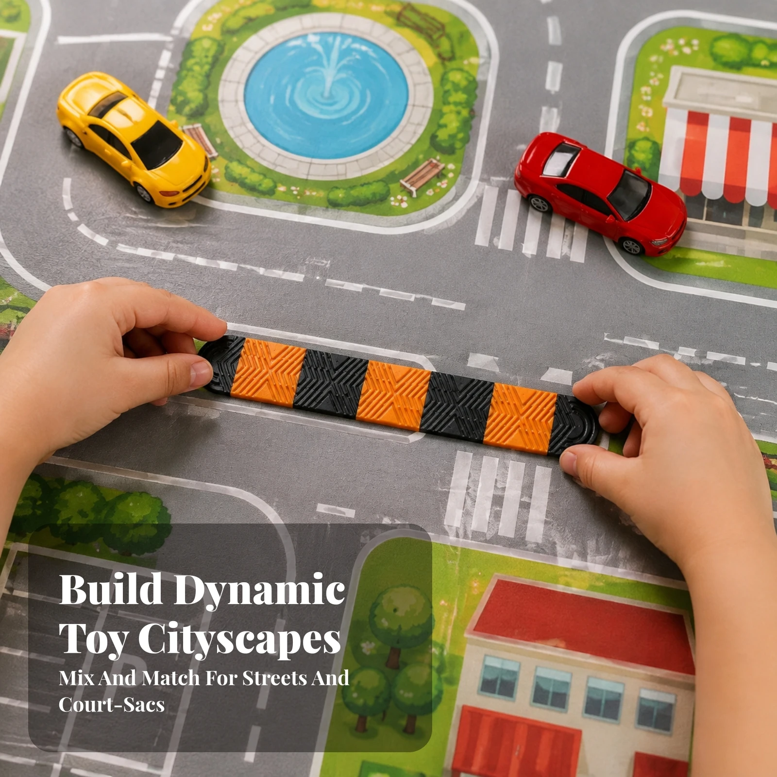 10 Pieces Miniature Traffic Accessory Sleek Plastic Model Speed Bump for Diorama Builders, Dioramas, Hobby Displays