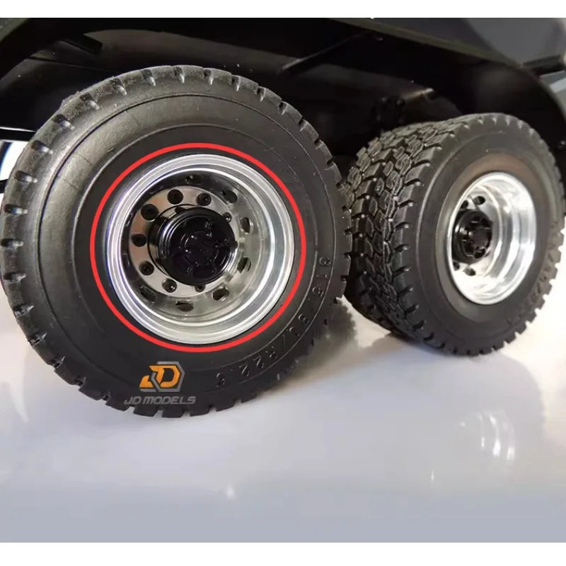 RC JDM MODEL Trailer Hub Metal Drum Rear Narrow Hub Static Point Model JDM-7 For Tamiya Rc Truck Trailer Tipper For Scania Man