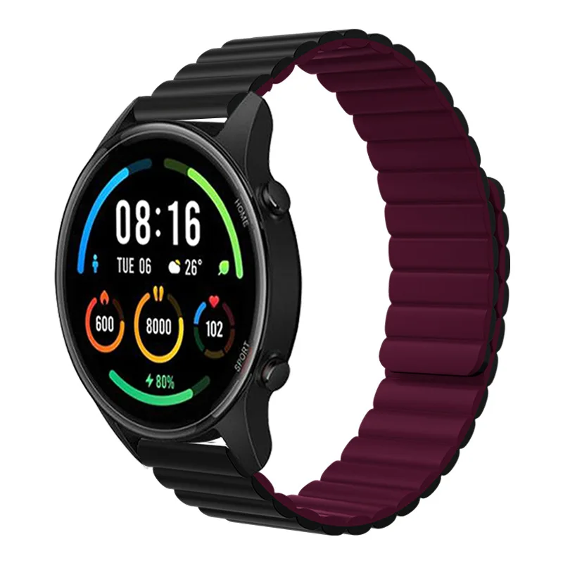 المغناطيسي سيليكون حزام الساعات ل شاومي ساعة S2 S1 برو نشط/color2 حزام استبدال سوار لهواوي ساعة GT3 برو 46 مللي متر