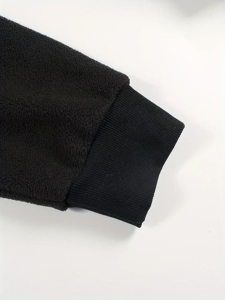 Vestes à capuche pour femmes, grande taille, décontractées, tendance, cordon de serrage, manches longues, poches, manteau zippé, automne hiver, couleur unie, polaire