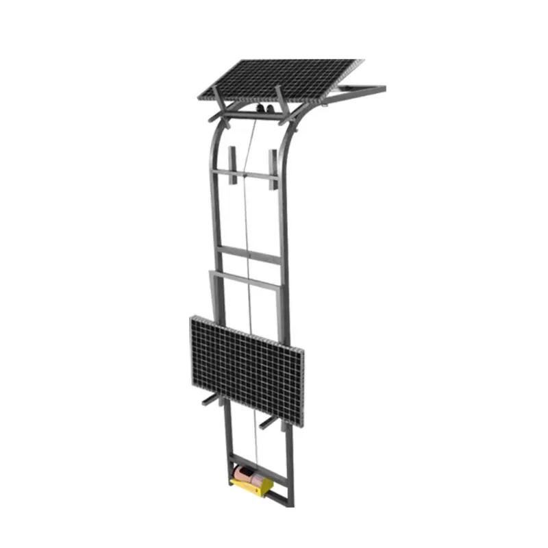 New photovoltaic panel automatic top-turning 8-wheel anti-derailment glass door and window ladder crane