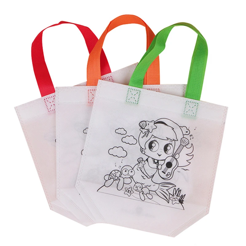 Children Painting Toys Double Sided Graffiti Bag Non-woven with Markers Early Childhood Education Kids Puzzle Drawing Toys TMZ