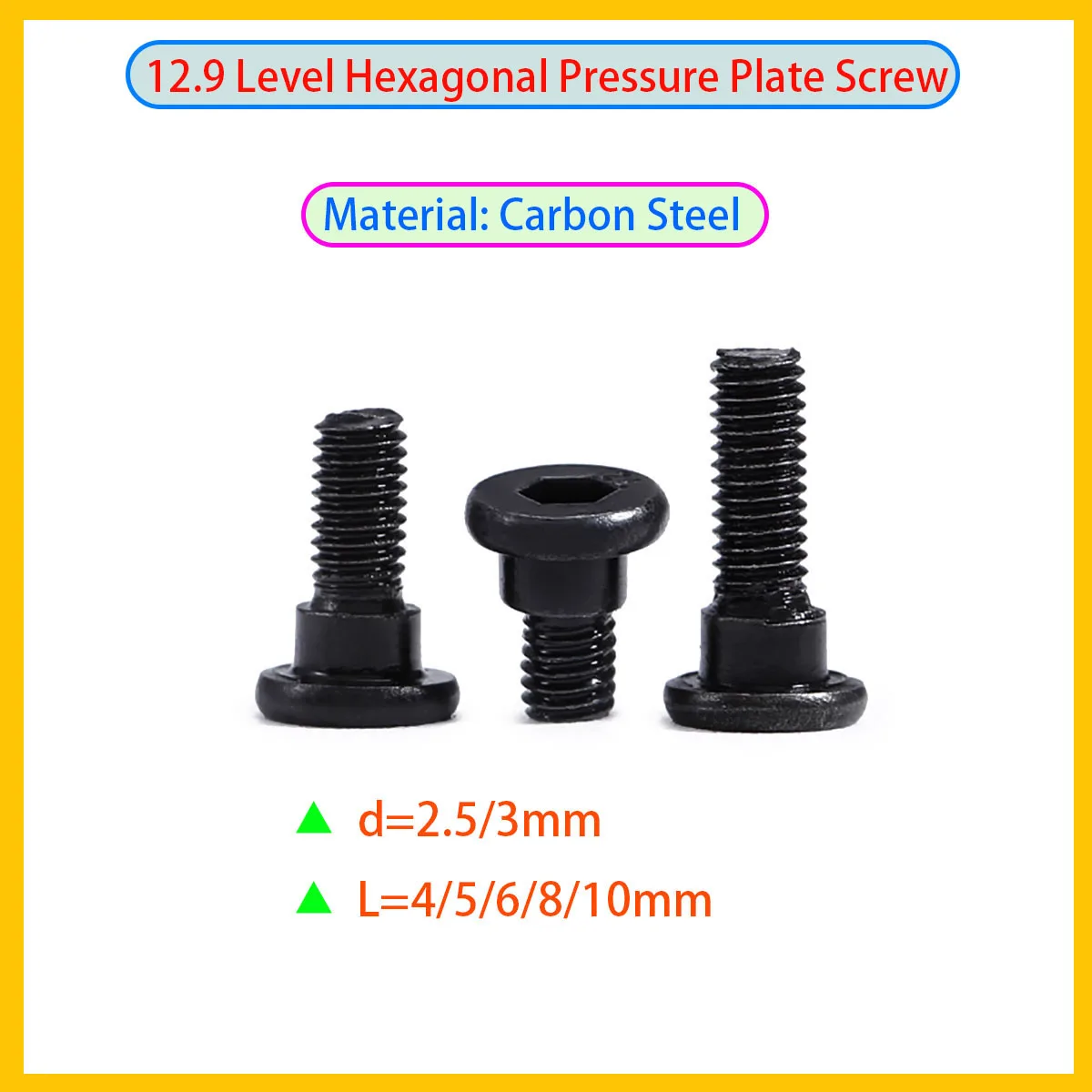 

Black 12.9 Grade Carbon Steel Step Hexagonal Screw