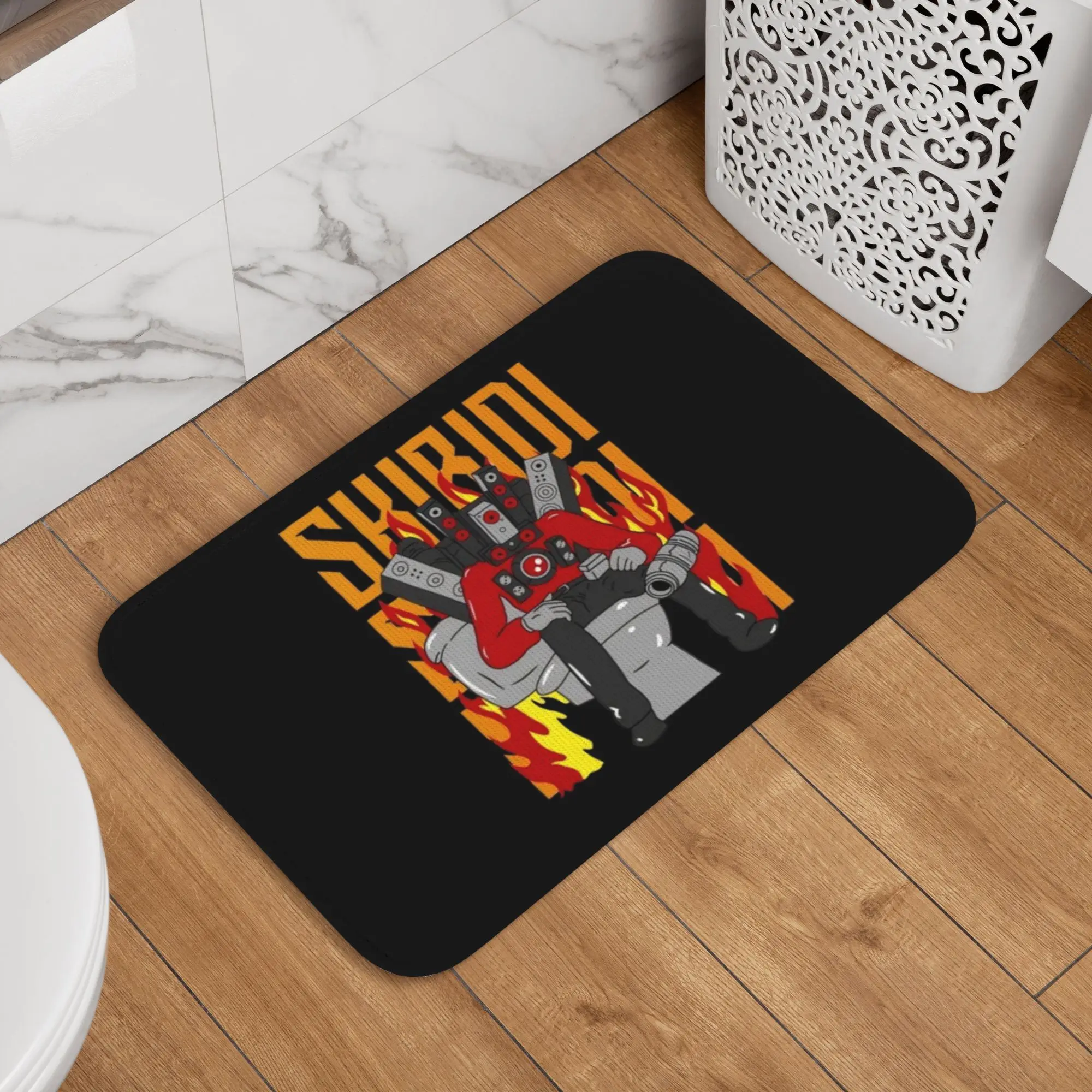 

Коврик для ванной Custom Titan Speakerman Skibidi Toilet, противоскользящий, для кухни, ванной комнаты, туалета, 40*60 см