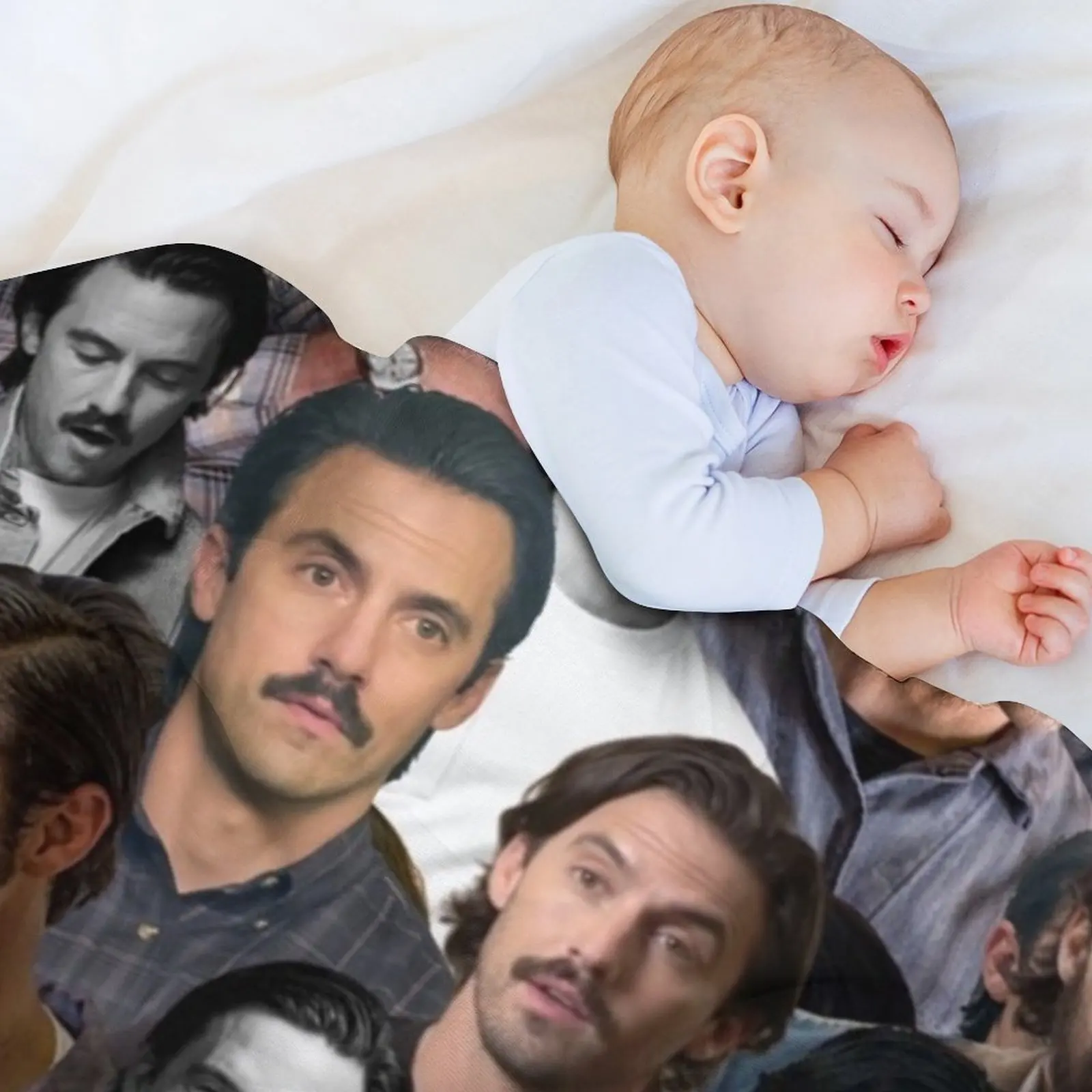 Milo Ventimiglia صورة مجمعة رمي بطانية فروي فاخرة رمي بطانية هدية مضحكة #3