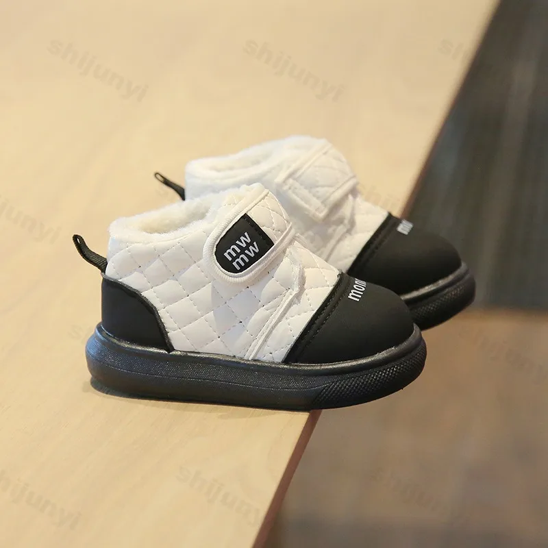الشتاء الطفل الثلوج الأحذية 2025 الأطفال في الهواء الطلق الدافئة أفخم الأحذية القطنية طفل لينة سوليد عدم الانزلاق مريحة الباردة برهان الأحذية #5