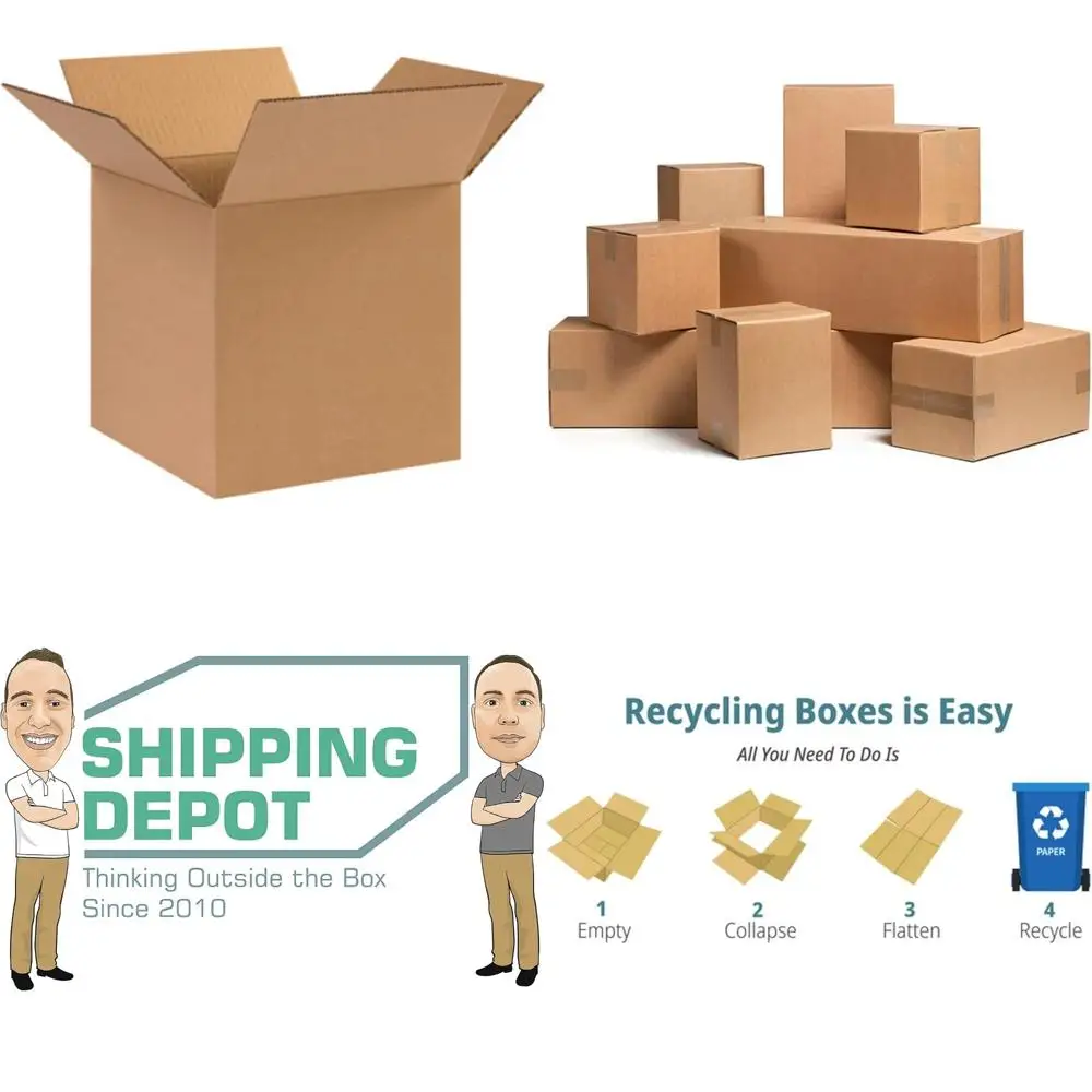 Paket Massal 50 Kotak Karton Bergelombang 10x10x10 untuk Pengiriman, Pengemasan, dan Pindahan