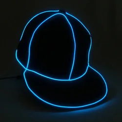 Neon świecąca czapka w kształcie kapelusza LED świecące taniec Hip Hop kapelusz DJ Bar rekwizyty na przyjęcia zapalić kapelusz materiały świąteczne