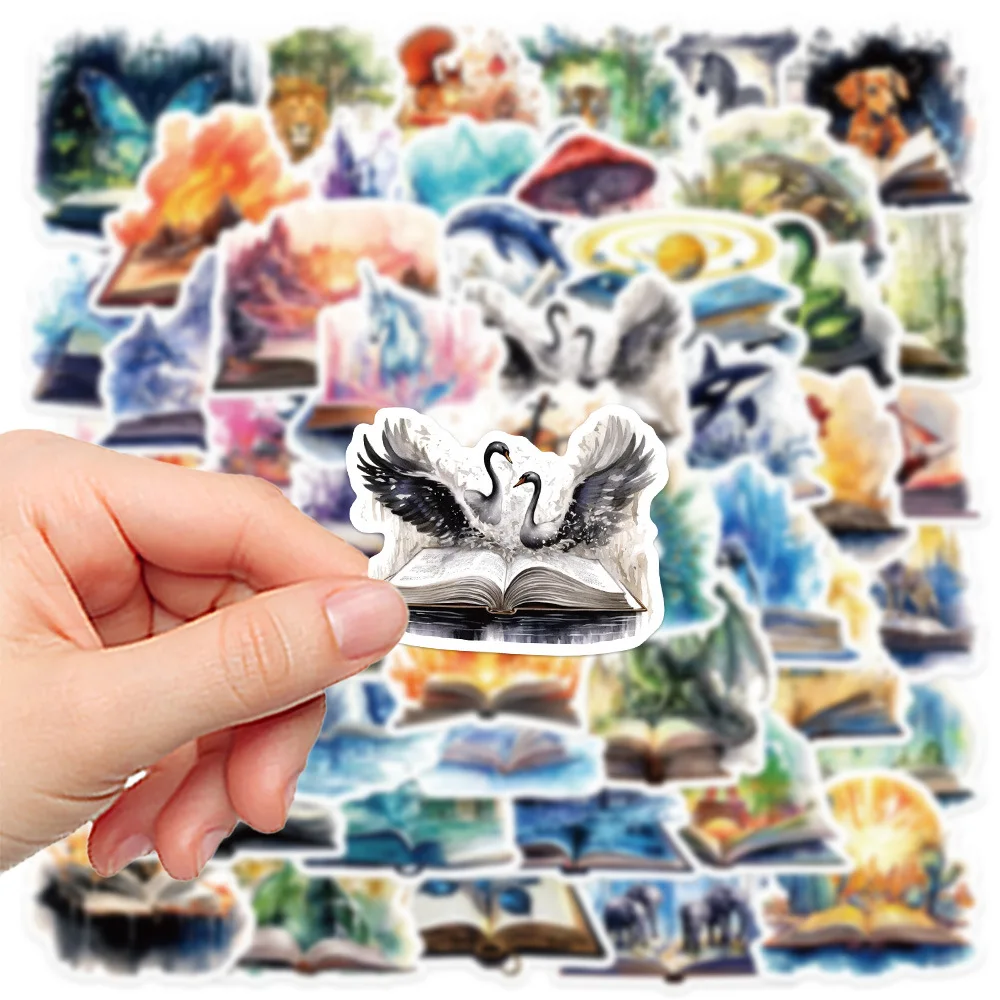 10/50pcs Cute Magic Animals in Book Graffiti Stickers Aesthetic DIY Skateboard Laptop Luggage Waterproof Cool Kid Toy Sticker