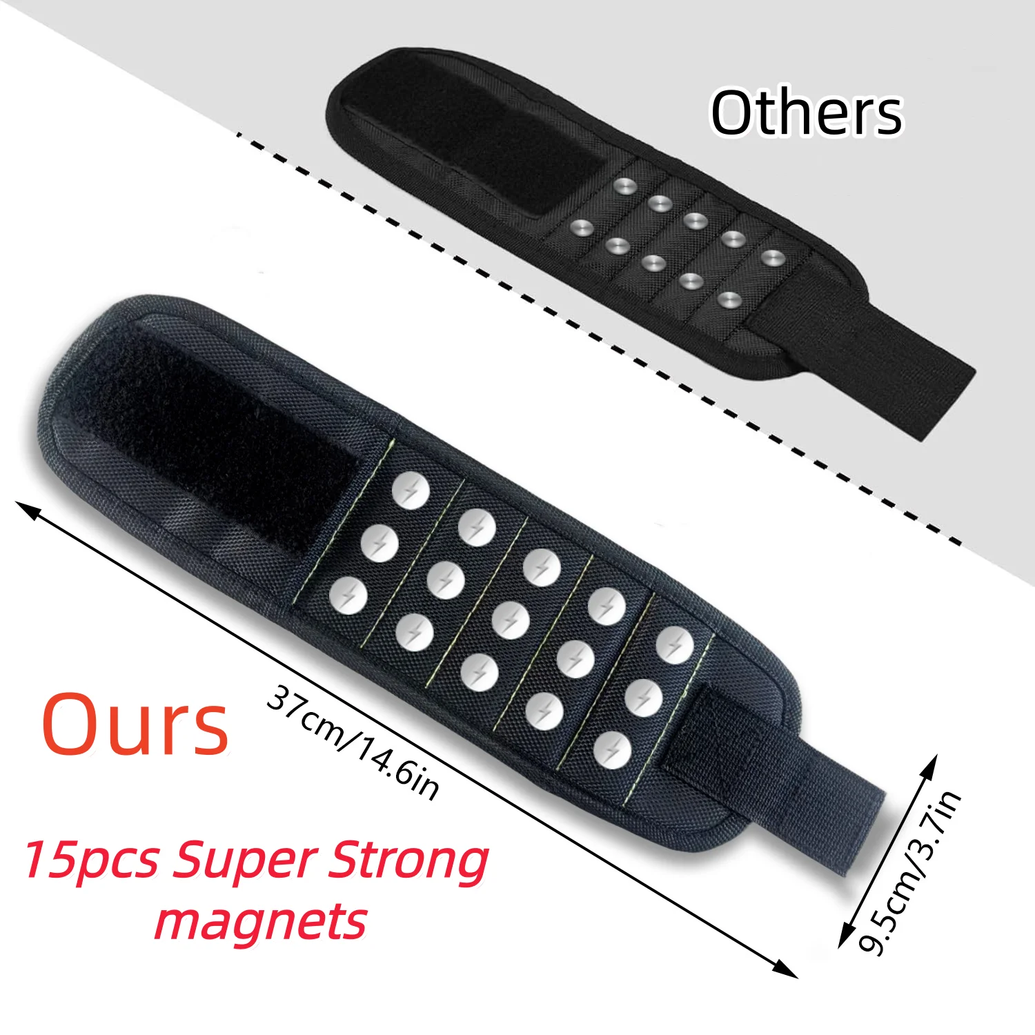 Premium Magnetic Wristband for Tools Powerful Holding Capacity Tool Belt with Strong Magnets Perfect Birthday Gift for Men