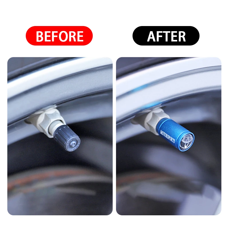 4 قطعة مات سيارة عجلة الاطارات صمام قبعات لتويوتا RAV4 كورولا كامري الحدود سوبرا C-HR هايلكس تاكوما برادو كورولا CHR اكسسوارات