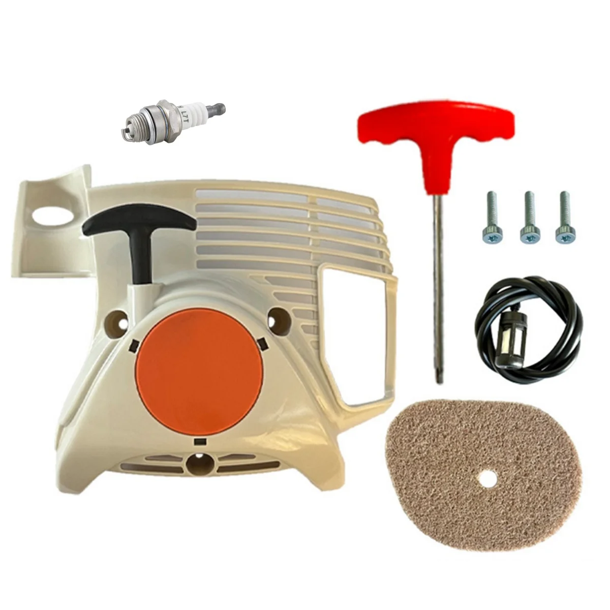Starter Recoil Pull Start Kit For Stihl FS70R FS70 FC70 Models 4144 190 4005 Easy Replacement for Outdoor Power Equipment