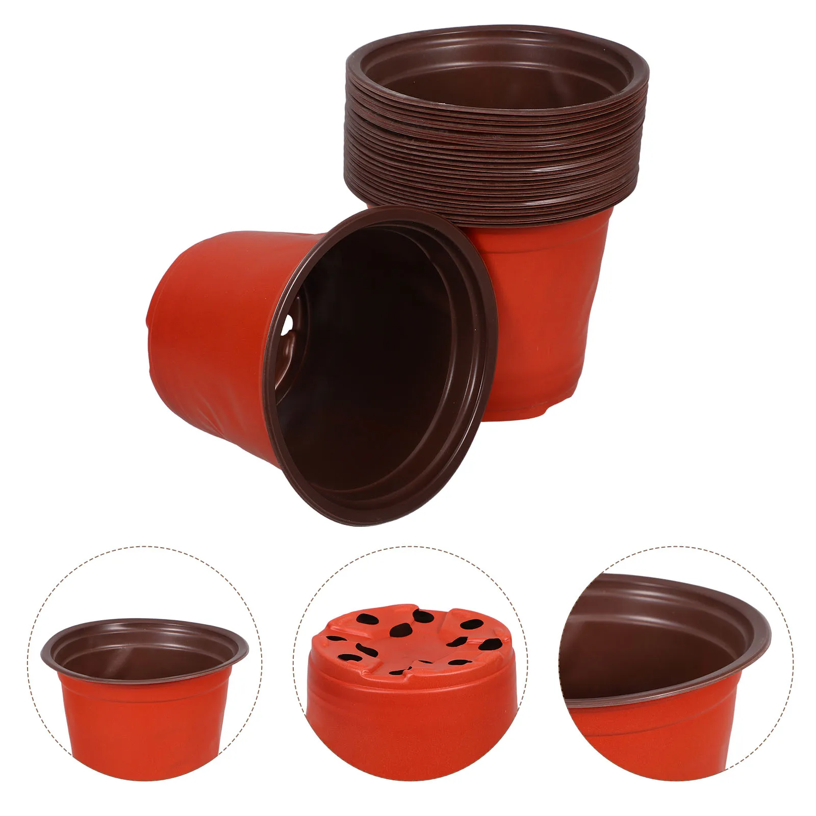 

30pcs Plastic Flower Pot Decorative Plant Pots with Drainage Hole for Succulents Cactus Planter Gardening Storage