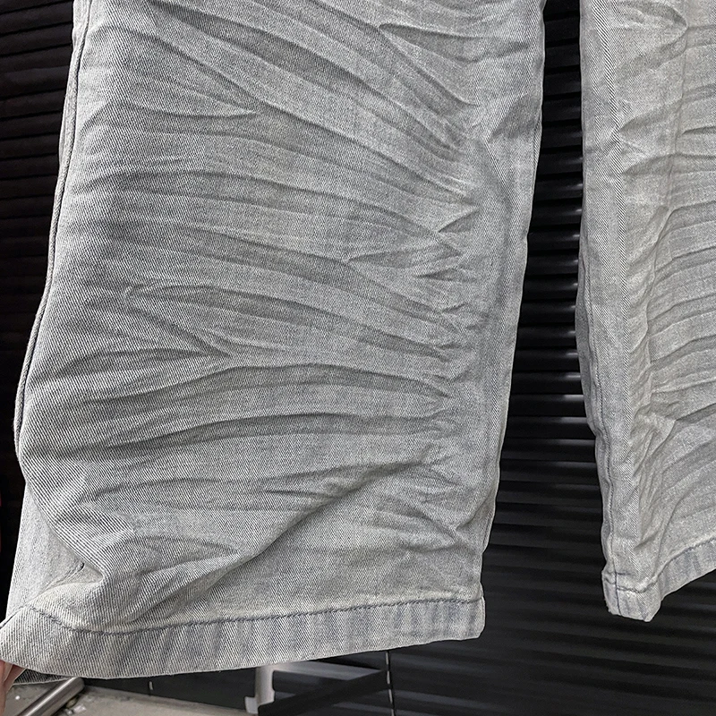 KBQ Solid Spliced Pockets Hollow Out Pants for Women High Waist Minimalist Patchwork Pockets Street Jean Female Fashion Style