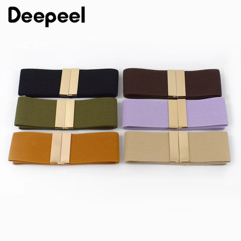 

Deepeel Women's Belts Corset 5cm Wide Elastic WaistBand for Down Jacket Dresses Luxury Decorative Girdles Cummerbund Accessories