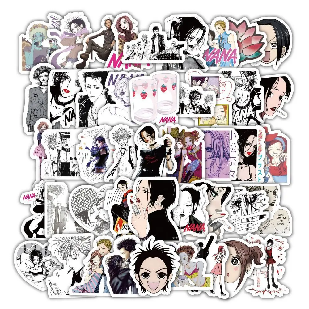 60PCS Japanese Komatsu Nana Oosaki Nana Anime Stickers DIY Skateboard Phone Luggage Fridge Bike Decoration Decals Kids Toy Gifts