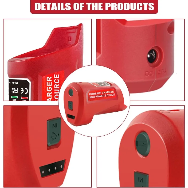 Picture 6: N12 Battery Power Source Adapter for Milwaukee 12V for M12 Battery Power Wheel Charger Adapter with 12V DC Port USB2.0 Port