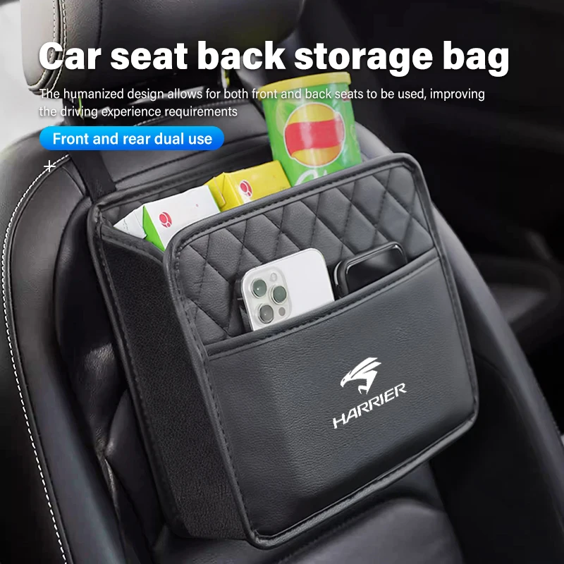 Car Backseat Box Storage Bag Hanging Seat Back Tissue Holder For Toyota Harrier 80 30 60 XU30 XU60 Venza 2020 2021