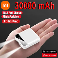 Xiaomi 30000mah Mini Power Bank Super Fast Charge Lights Digital Portable Powerbank External Battery For Iphone Huawei Samsung