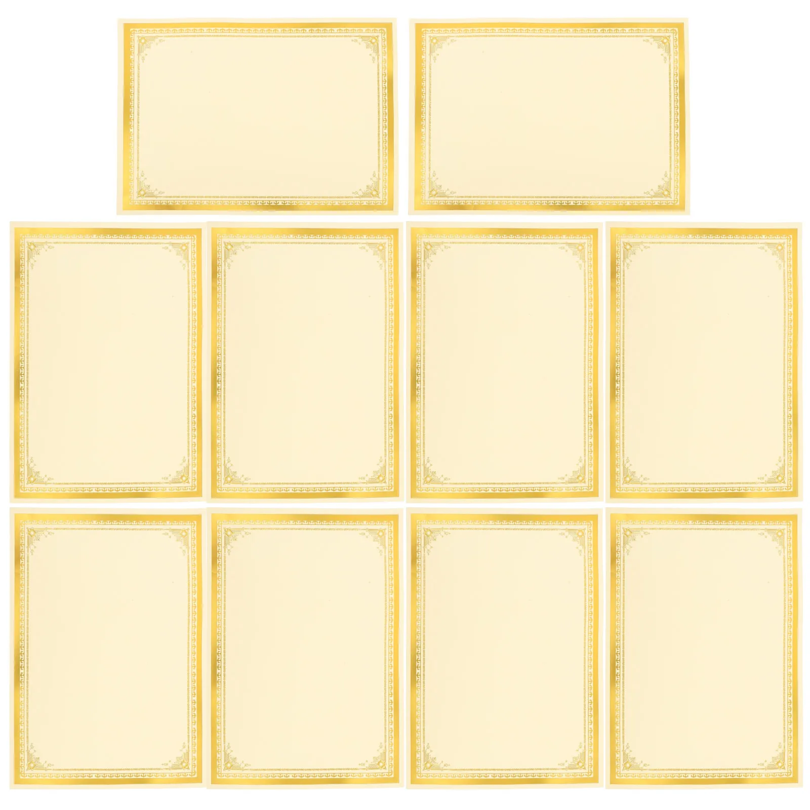 

10 Pcs Blank Certificate Core Diploma Paper Award Certificates Business Gift Printing Smooth Writing Experience High School