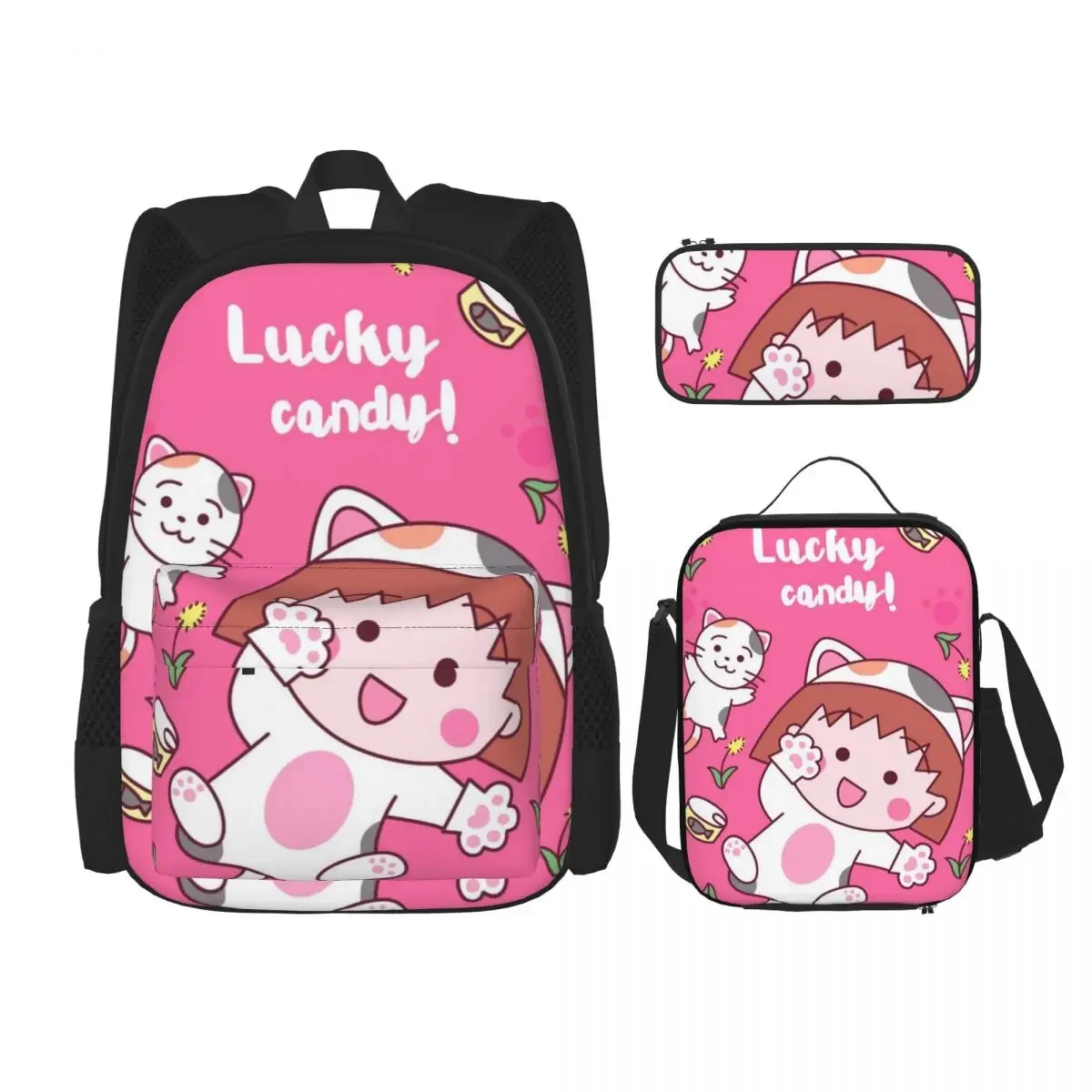 

HOT Sale Maruko School bag, pencil case, lunch bag combination