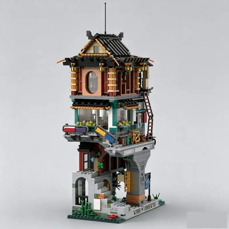 2171PCS City Neighborhood Connection Building Architecture MOC Model Building Blocks DIY Assembly Educational Toy Birthday Gift