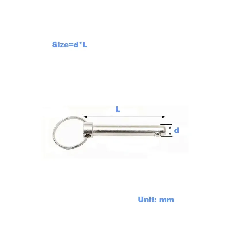

Ball Quick Release Pin 304 Stainless Steel Pull Ring Safety Pin Ball Head Locking Pin