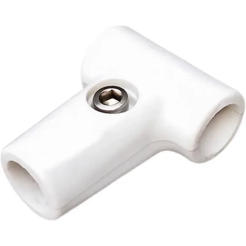 yes6PCS Plastic 19mm pipe connector hanger rack fixing parts round pipe buckle T joint