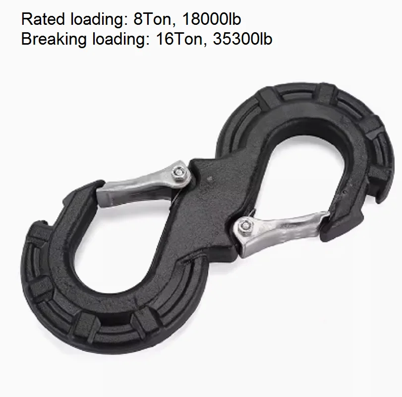 8-16Ton 18000lb--35300lb Heavy duty S-hook OFF-road vehicle auto winch trailer rope u-hook towing trailer hook shackle ATV/UTV/S