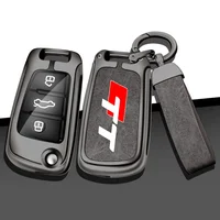 Para Audi TT TTRS 8j 8n 8s mk1 mk2 mk3 S line logotipo personalizado aleación de Zinc funda para llave de coche Protector de Control remoto llavero Accesorios