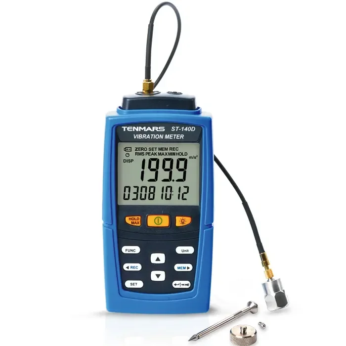 

Tenmars ST-140D Digital Vibration Tester Vibration Meter Vibrometer Range 0.5~199.9 m/S2 with Data logger2025