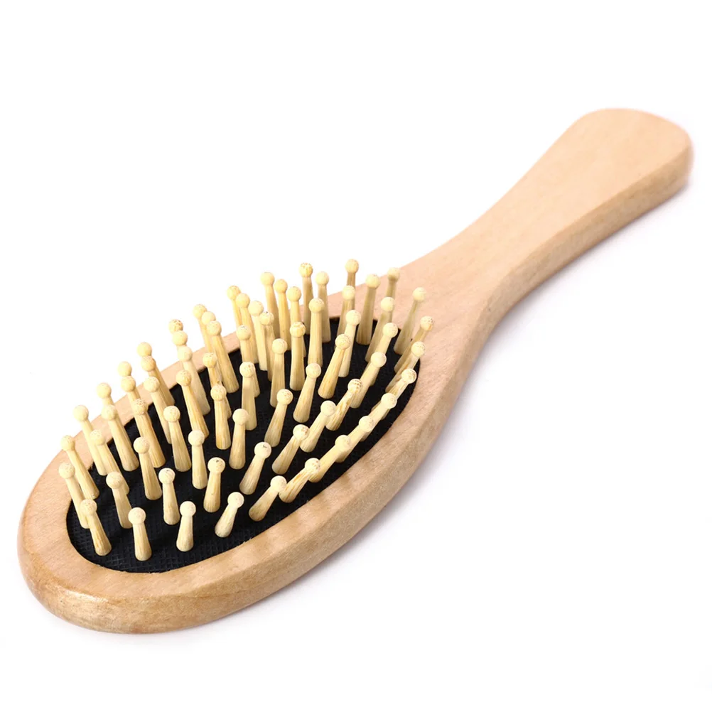 

Natural Wooden Scalp Massager Comb Exfoliating Dandruff Remover Anti Static Hair Brush For Spa 17.5*8.8*2.6Cm Hair Care Tool