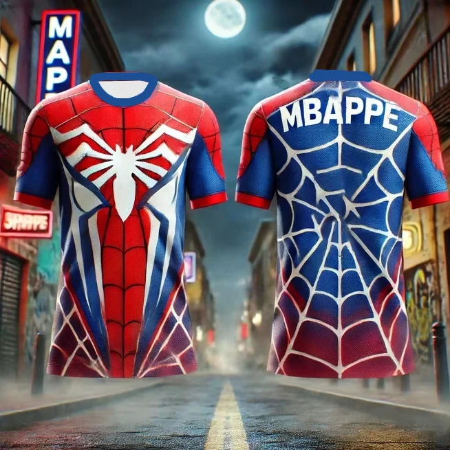 الرجل العنكبوت ثلاثية الأبعاد مطبوعة قصيرة الأكمام تي شيرت بدلة تدريب ملابس رياضية كاجوال الأولاد كرة القدم جيرسي مارفل الأطفال تي شيرت #3