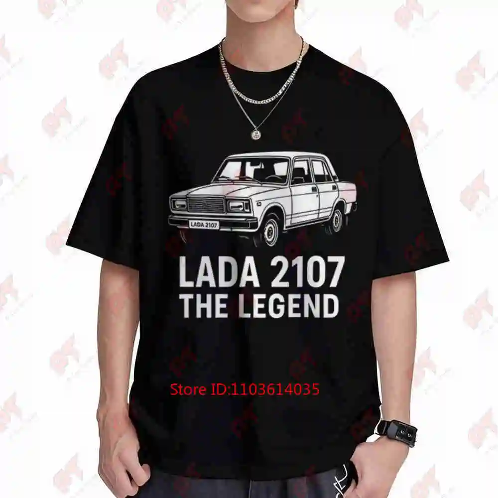Lada 2107 The Legend Lives In Carburetor Form Short Sleeve Tee 100% Cotton T-Shirt